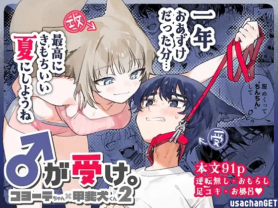 ♂が受け。コヨーテちゃん×甲斐犬くん2